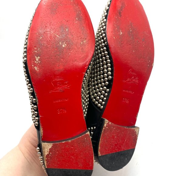 🌷❤️🔥SPRING SALE 🔥 FINAL PRICE🌷Christian Louboutin Freddy Flats Oxfords 37.5 - Picture 6 of 8